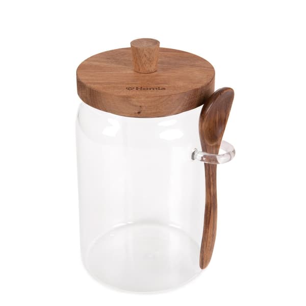 Container | CARLOS | glas med akacieske | 0,9 l | 844107