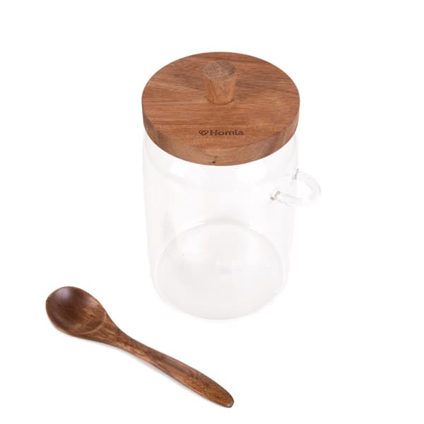 Container | CARLOS | glas med akacieske | 0,9 l | 844107