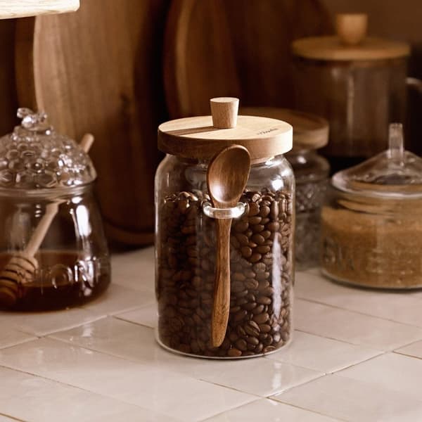 Container | CARLOS | glas med akacieske | 0,9 l | 844107