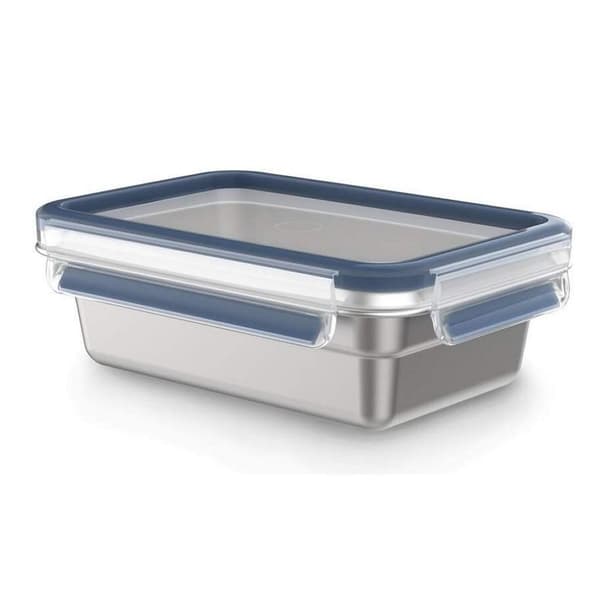 Tefal N1150410 MasterSeal förvaringsbehållare 0,8L rostfritt stål/blått
