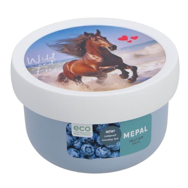 Mepal Campus Fruitbox 300 ml Wild Horse Vit/Blå