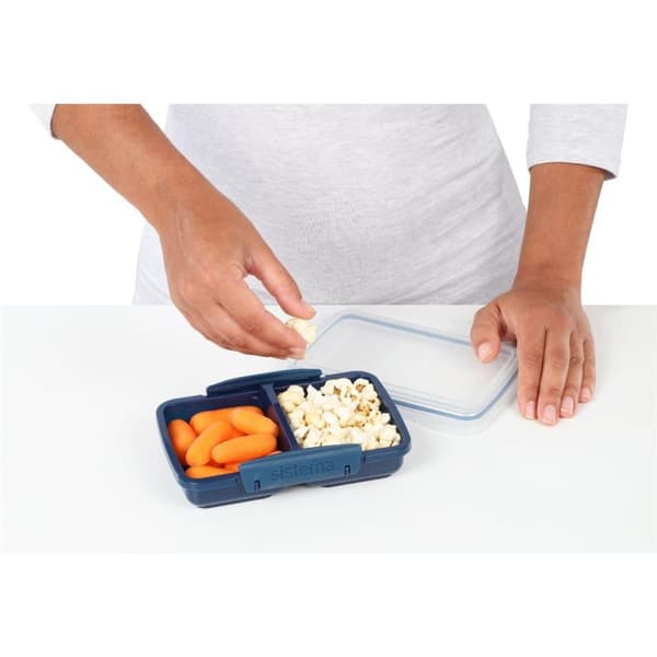 Sistema Snack Take Away Box 2 rum 350 ml Blandet blå/lyseblå