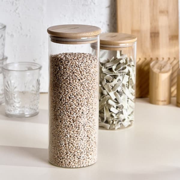 Container | ERLE | glas med bambus låg | 1,1 l | 992531
