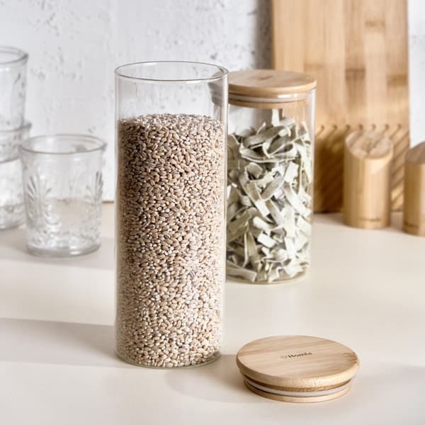 Container | ERLE | glas med bambus låg | 1,1 l | 992531