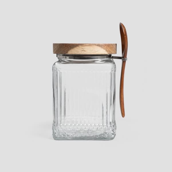 Säiliö | TIENDA | lasi puulusikalla | 0,7 l | 741753