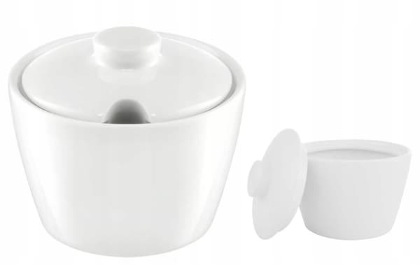Ambition Sukkerskål i porcelæn med låg og hul 200 ml
