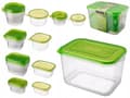 Miniatyrbild 1 av 9: Set med 21 plastbehållare för matförvaring
