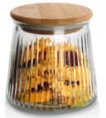 Miniatyrbillede 3 af 7: Glasbeholder til løse produkter med bambuslåg og forsegling 600 ml
