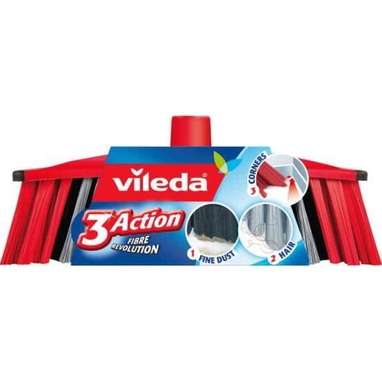 Interiört kvasthuvud - Vileda - 3 ultrafina fibrer - Fångar hår - Rengör hörn