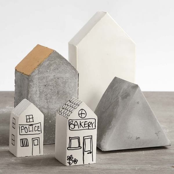 Gjutformar - H: 6-14,5 cm - Hus och trekant - 5st