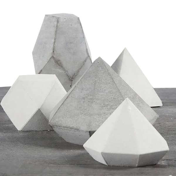 Gjutformar - H: 6+13 cm - Geometriska former - 5 st