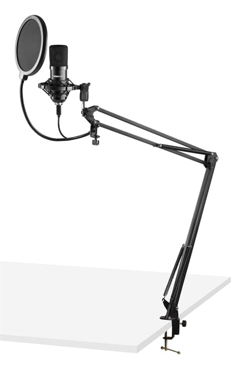 Vonyx CMS300B Studio kondensator mikrofon set, USB, Svart