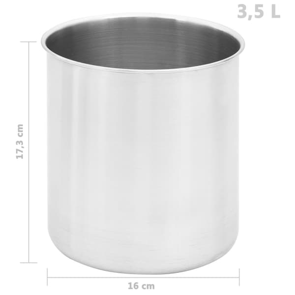 vidaXL Dressingbehållare rostfritt stål 3 x 3,5 L