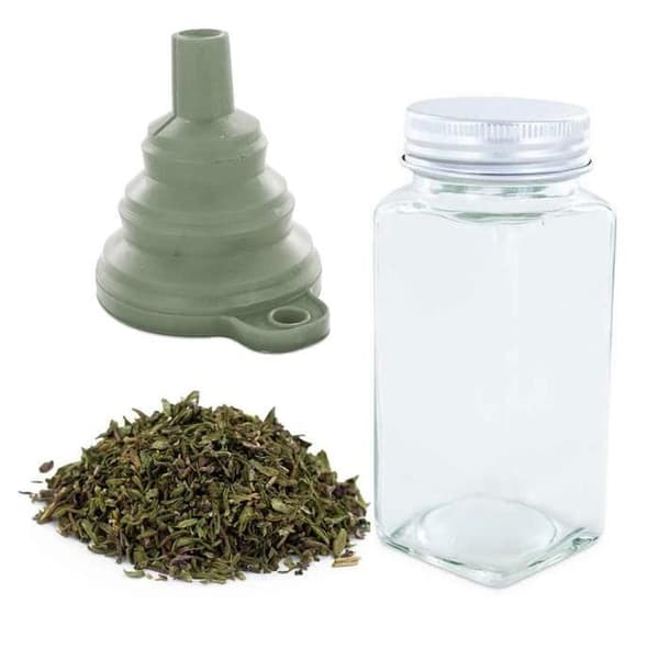 Kryddflaska - AROMANDISE - Ekologisk timjan 20 g - Glas - Silikontratt - Modern design