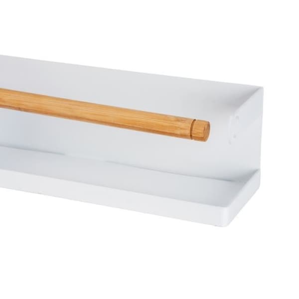 Kryddställ - Wenko - Magna - Väggmontering utan borrning - Metall - Vit - L 32 cm