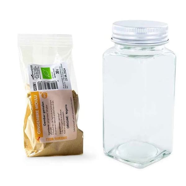 Flaska kryddpulver + mald ingefära 30 g