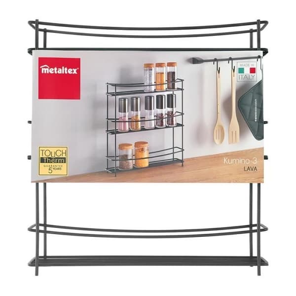 Bords-kryddställ - METALTEX - KUMINO S - Vit - Modern Design - Metall