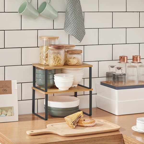 Herb Rack - Sæt med 2 - KitchenPlank - Kitchen Organizer - Natural / Black