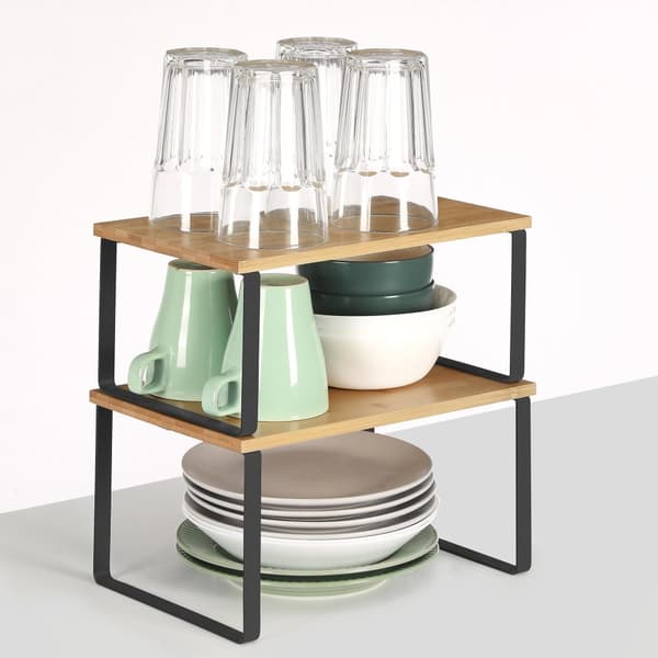 Herb Rack - Sæt med 2 - KitchenPlank - Kitchen Organizer - Natural / Black