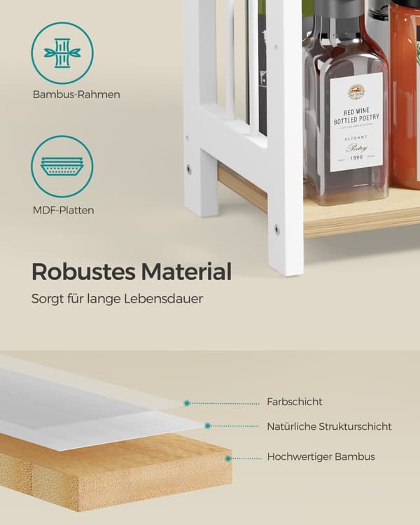 Örtställ med 3 nivåer för Natural Oak Worktop