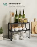 Miniatyrbillede 4 af 7: Urt rack-sæt med 2-stackbart og udvidelig-blæk-sort-ebbenhout