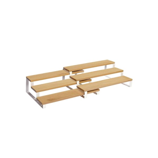 Bambu maustetelineet - keittiötelineet - sarja 2 - luonnollinen/musta