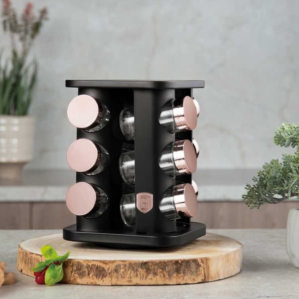BERLINGER HAUS BH-8559 BLACK ROSE ROTERENDE KRYDDERESTOL 12 BEHOLDERE