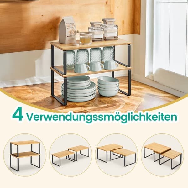 Urte rack sæt af 2 - Køkkenarrangører med opbevaringsstativer