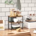 Miniatyrbillede 3 af 9: Urte Racks - Kitchen Planker - Køkkenarrangører - Sæt med 2 - Metalramme - Mørkebrun