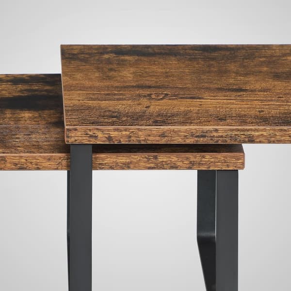 Urte Racks - Kitchen Planker - Køkkenarrangører - Sæt med 2 - Metalramme - Mørkebrun