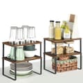 Miniatyrbillede 7 af 9: Urte Racks - Kitchen Planker - Køkkenarrangører - Sæt med 2 - Metalramme - Mørkebrun