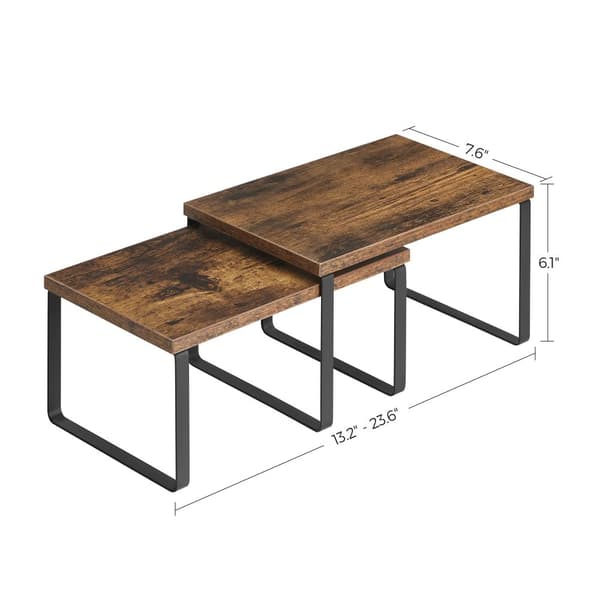 Urte Racks - Kitchen Planker - Køkkenarrangører - Sæt med 2 - Metalramme - Mørkebrun
