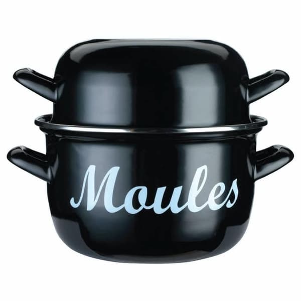 KitchenCraft: World of Flavors - Stor musselkruka, emaljerad, 25 cm