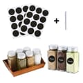 Miniatyrbild 2 av 4: 20ml Kryddburkar Glas Set med 24 med Sil Etiketter Borste Tratt