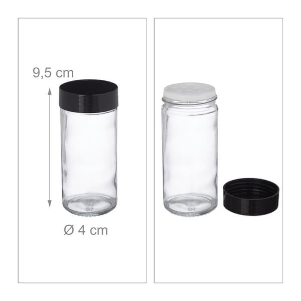 Relaxdays Bamboo Spice Rack, 8 glasburkar, Spice Display, 2-våningsorganisator, förvaring, natur