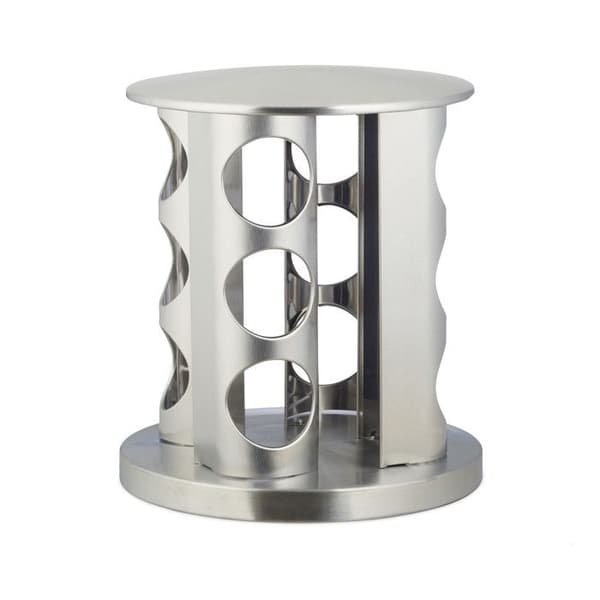 Relaxdays kryddställ, kök, 12-delad sprinklerset, rostfritt stål, modern design, diskmaskinssäker, silver