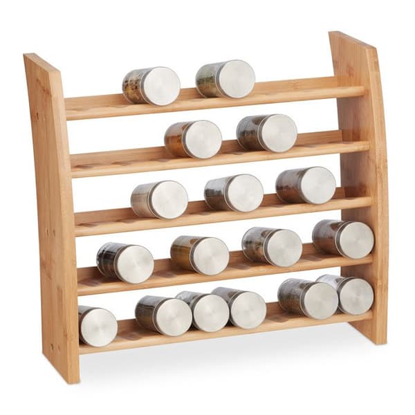 3x universele krat, stapelbaar, bamboe, HxBxD: 20,5 x 27 x 38 cm, open opbergkist, stabiele stapelbox, natuur 3x universele krat, stapelbaar, bamboe, HxBxD: 20,5 x 27 x 38 cm, open opbergkist, stabiele stapelbox, natuur