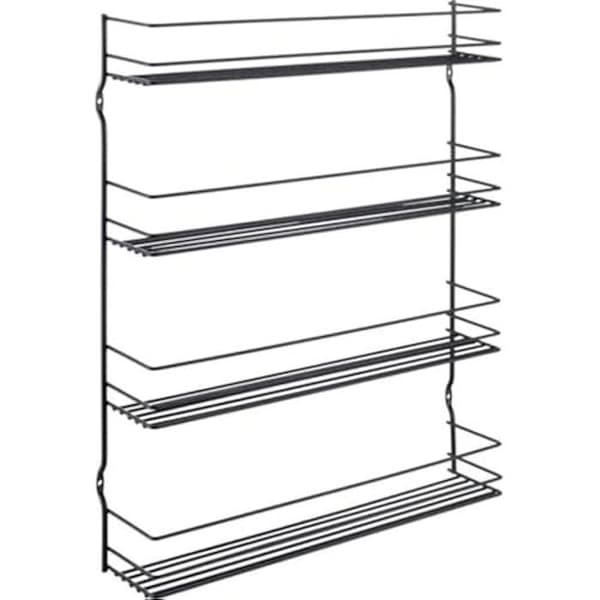 Kryddhylla - METALTEX - Pepito 4 Lava - 4 hyllor - Svart - 36 x 8 x 45 cm