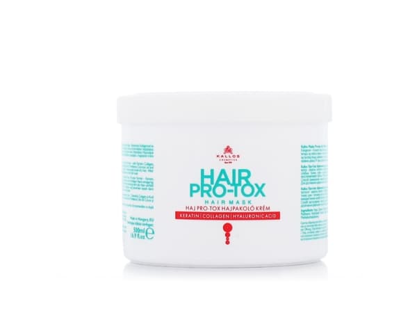 Kallos KJMN HAIR PRO-TOX hårmaske med keratin, kollagen og hyaluronsyre 500 ml