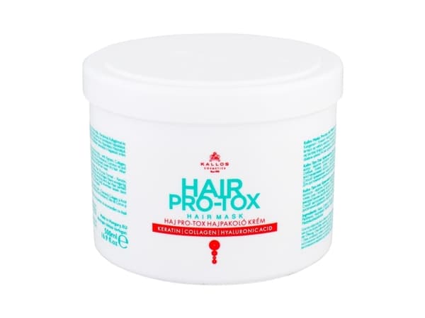 Kallos KJMN HAIR PRO-TOX hårmaske med keratin, kollagen og hyaluronsyre 500 ml