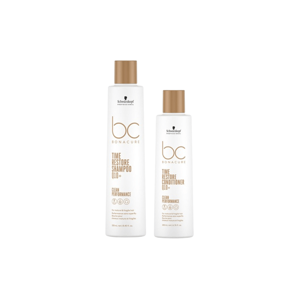 Schwarzkopf Schwarzkopf BC Bonacure Time Restore Duo 250ml + 200ml - Skadat & Behandlat