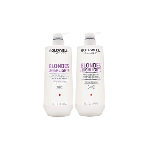 Goldwell Goldwell Dualsenses Blondes & Highlights Anti-Yellow Duo 1000ml - Blont & Silver