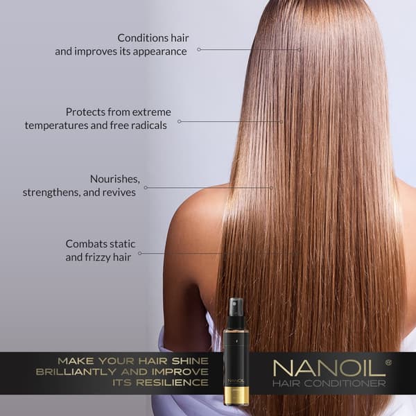 Hårbalsam Med Argan Nanoil Argan Hair Conditioner 125 ml - Bi-phase spray balsam beriget med arganolie, få dit hår til at skinne strålende