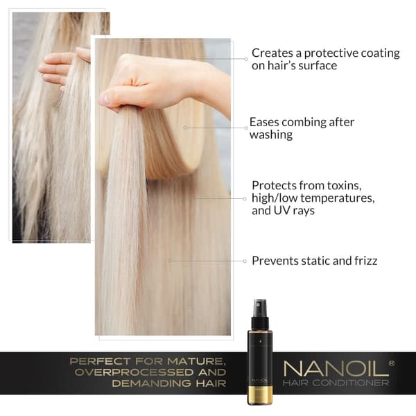 Hårbalsam Med Keratin Nanoil Keratin Hair Conditioner 125 ml - Bi-phase hårbalsam med flydende keratin dets molekyler trænger dybt ind i håret