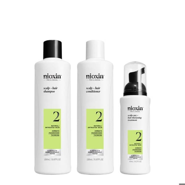 Nioxin Sistema 2 Kit Trifasico Schampo 150ml Balsam 150ml Treatment 40ml