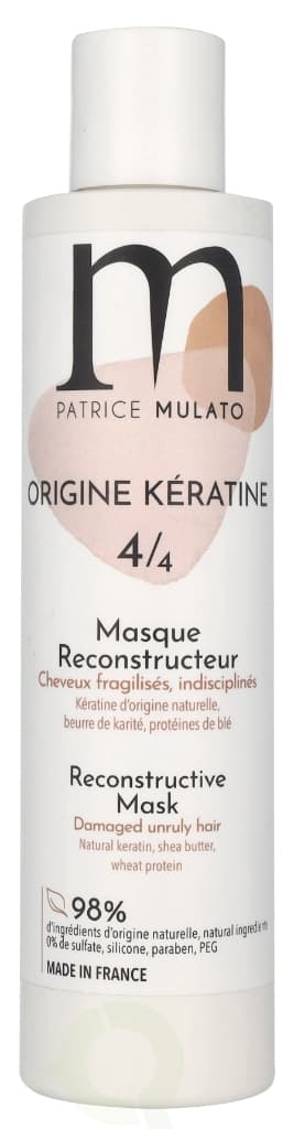 Patrice Mulato P. Mulato Origine Keratine 4/4 Rekonstruksjonsmaske 200 ml