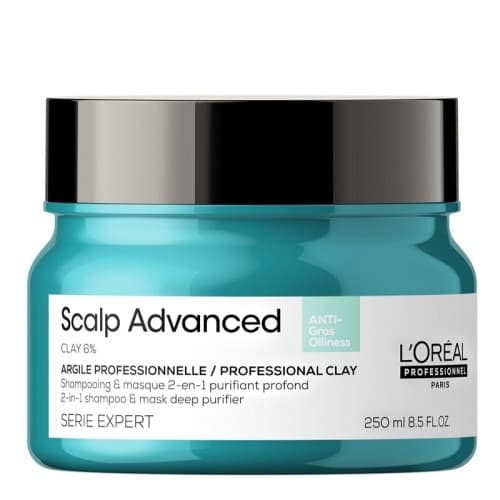 LOreal Professionnel Serie Expert Scalp Advanced Anti-Oiliness 2-in-1 Deep Purifier Clay Mask 250ml