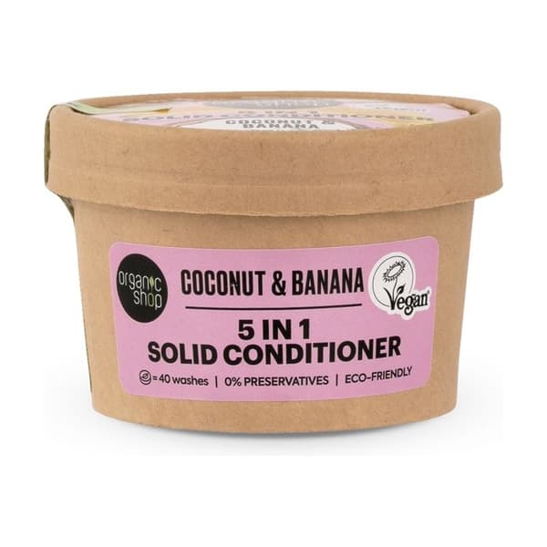 ORGANISK BUTIK - Fast balsam 5 i 1 banan och kokos 60 g