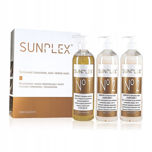 SUNPLEX Hårregenereringsbehandling under färgning och blekning - 3x500ml