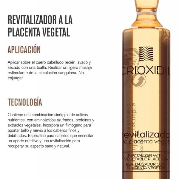 Balsam - detangling Crioxidil - 694 - AMPOLAS naturliga kapillärer med växtplacenta12AMPOLLAS